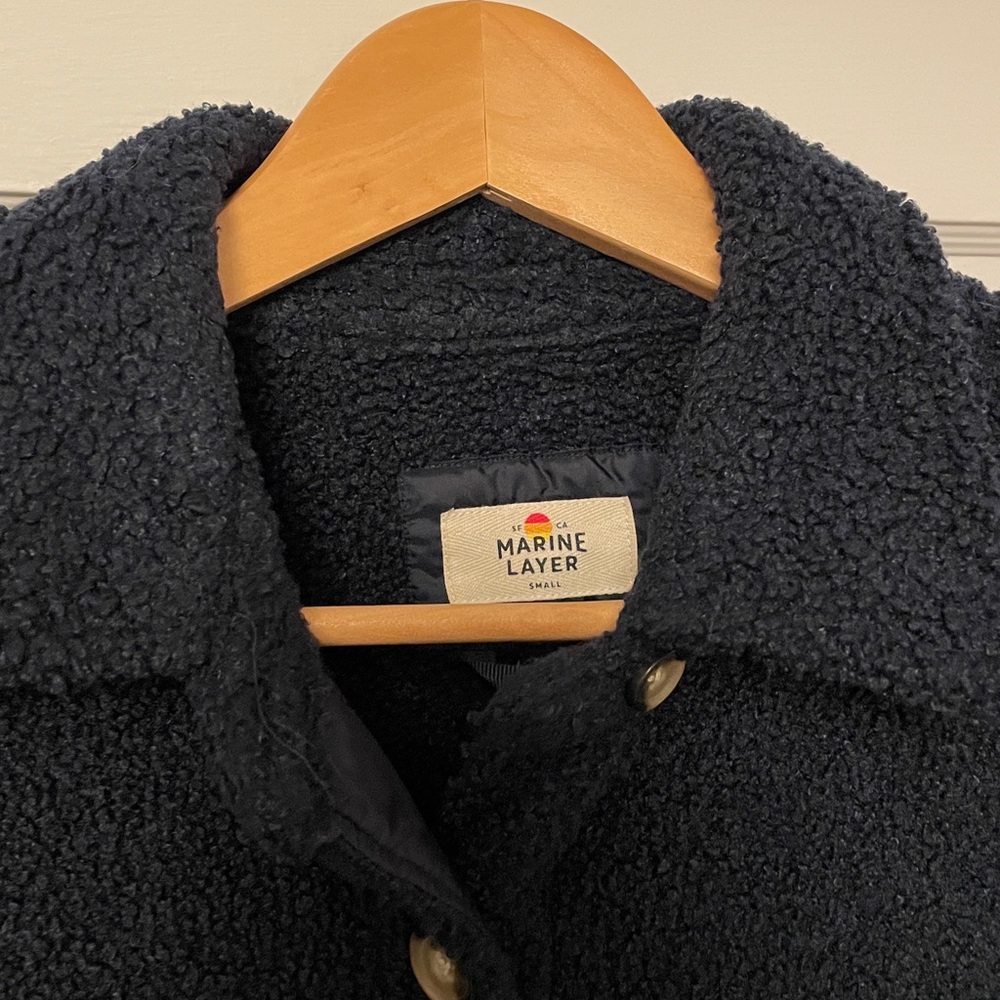 Marine Layer Navy Fleece Jacket